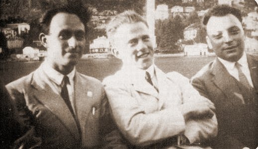 Enrico Fermi, Werner Heisemberg e Wolfgang Pauli lago di Ginevra