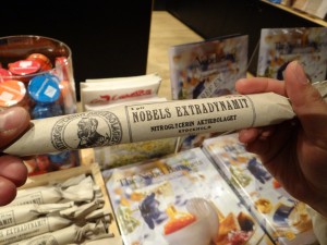 Un candelotto-souvenir del Nobel Museum a Stoccolma