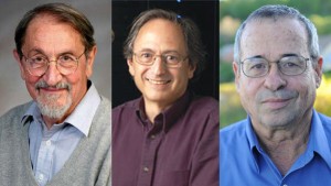 Premi Nobel per la chimica 2014: Michael Levitt, Martin Karplus e Arieh Warshel (Creative Commons tramite Google)