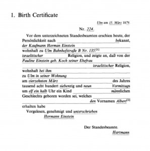 Certificato nascita