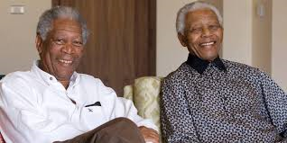 Morgan Freeman e Nelson Mandela