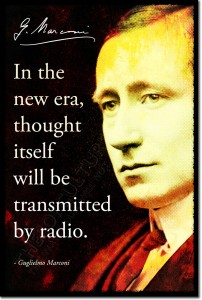 "Nella nuova era il pensiero stesso sarà trasmesso via radio" Pensiero di Marconi su cartolina dell'epoca(Credits:Google images)