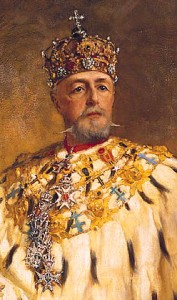 Re Oscar II di Svezia in un ritratto di Oscar Björck
