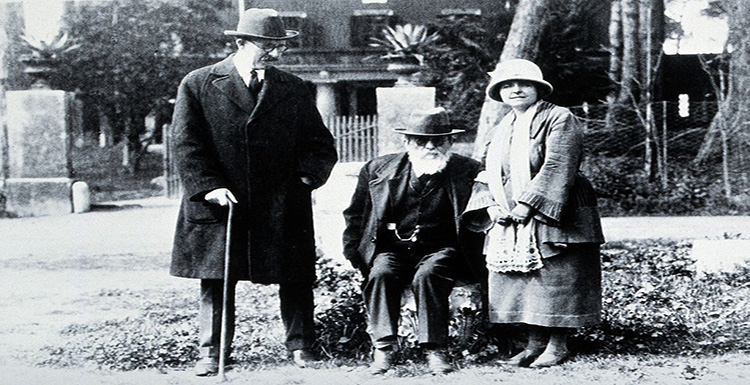 Battista Grassi, con sua sorella e il batteriologo S.Taylor Darling